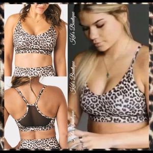 Zyia Active Leopard Mesh Back Bra Size XXL